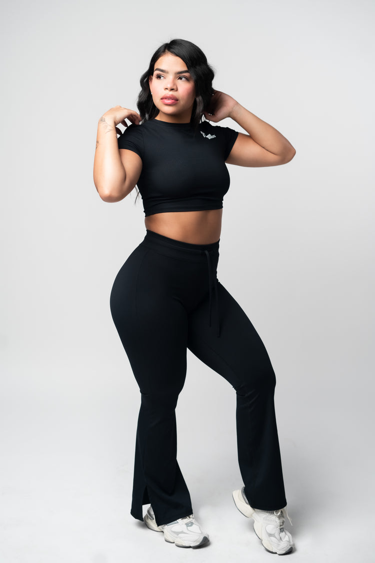Cozy Hive Flare & Crop Lounge Set – Bee strong activewear