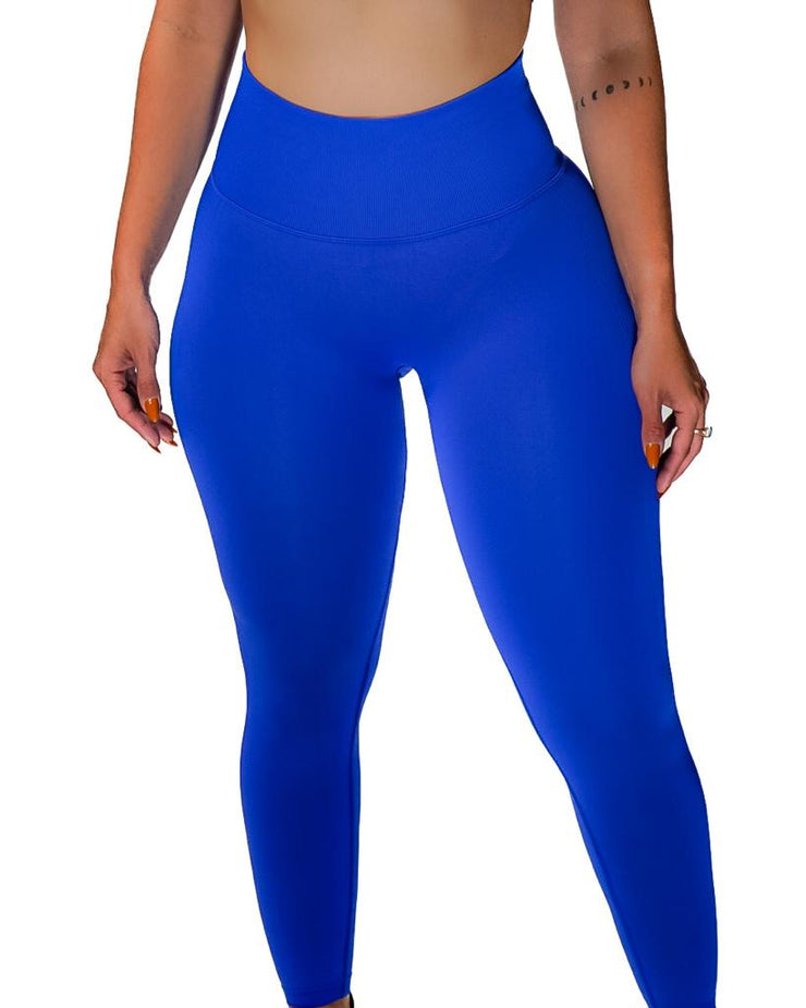 Royal blue scrunch butt leggings
